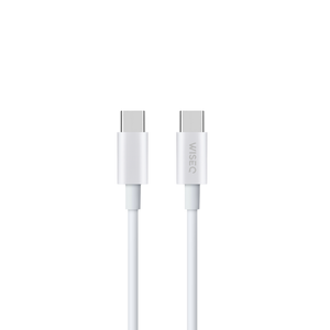 25W Dual Charge Snellader - USB C naar USB C - 2 Meter - Wit