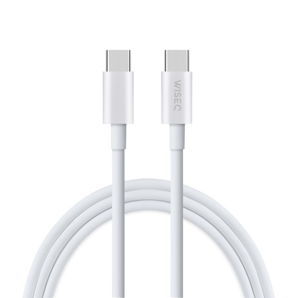 38W Snellader 3-Poorts met USB C naar USB C Kabel – 3 Meter - Wit