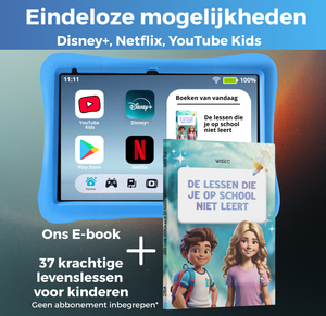 Kindertablet met streaming apps en gratis e book voor kinderen