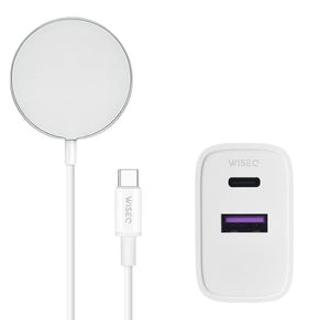 Magnetische oplader geschikt voor iPhone met USB C kabel en adapter