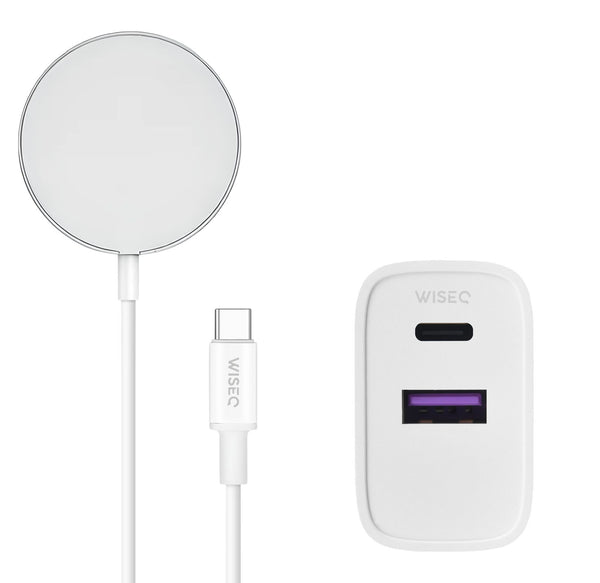 Magnetische oplader geschikt voor iPhone met USB C kabel en adapter