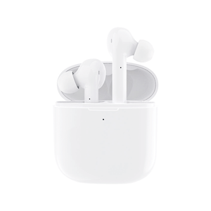 Witte draadloze bluetooth oordopjes met oplaadcase en touch bediening