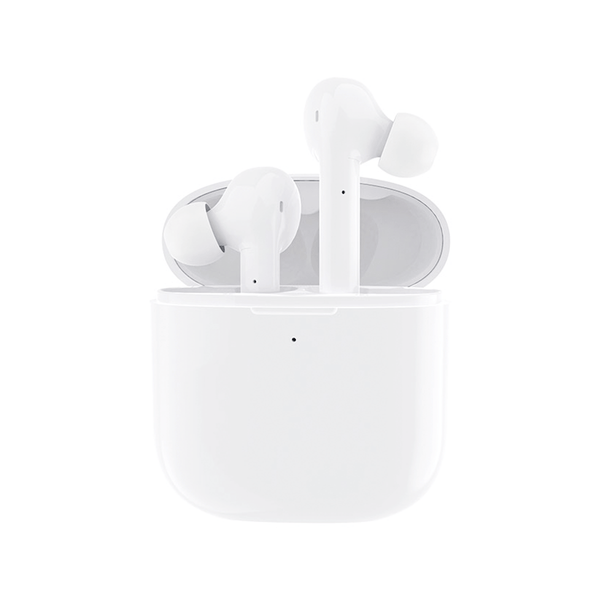 Witte draadloze bluetooth oordopjes met oplaadcase en touch bediening