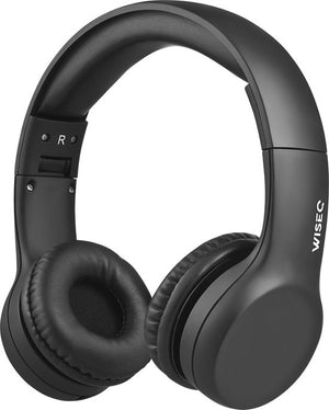 Zwarte bedrade kinder koptelefoon met verstelbare hoofdband en zachte oorkussens